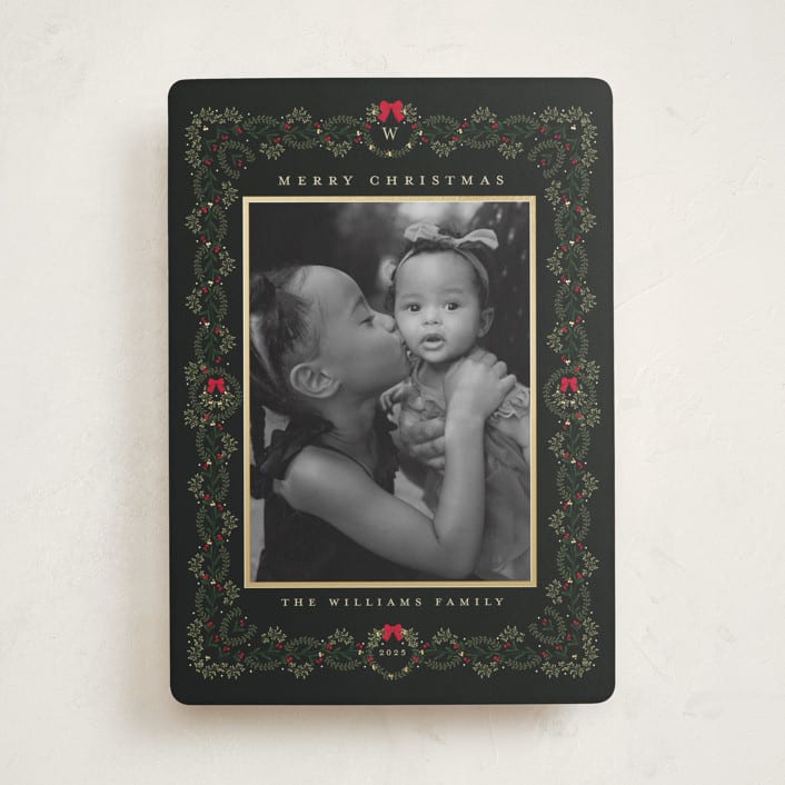 "Detailed" - Holiday Cards in Holly Berry by Susan Moyal - Front