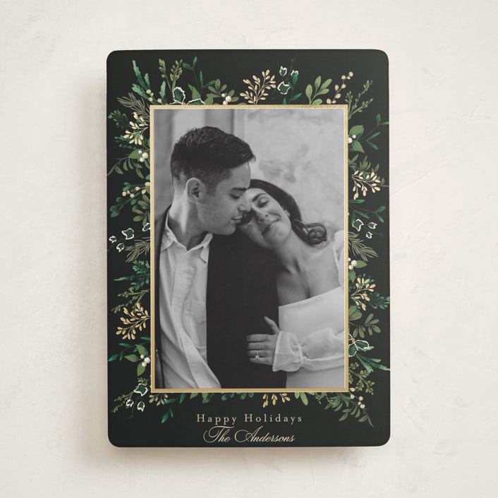 "Framed Botanicals" - Holiday Cards in Wreath by Susan Moyal - Front