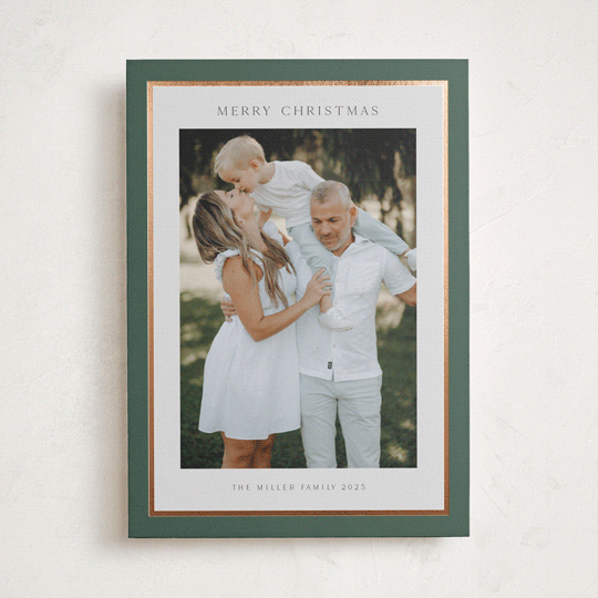 "Foil Frame" - Holiday Cards in Evergreen by Nicole Walsh - Front