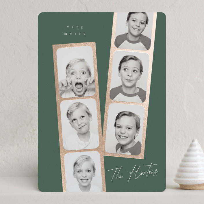 "Snapshots" - Holiday Cards in Forest by Leah Bisch - Front
