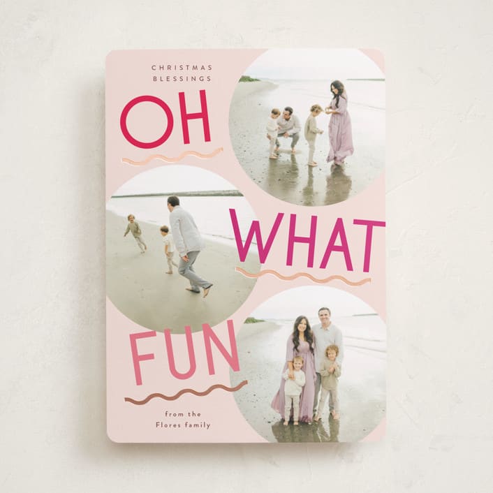 "Fun Redux" - Holiday Cards in Gumdrop by Everett Paper Goods - Front
