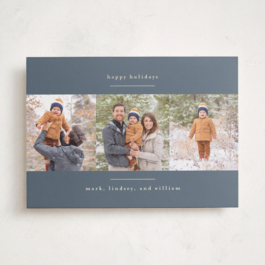 "modern minimalist" - Holiday Cards in Blue Spruce by Kate Ross - Front