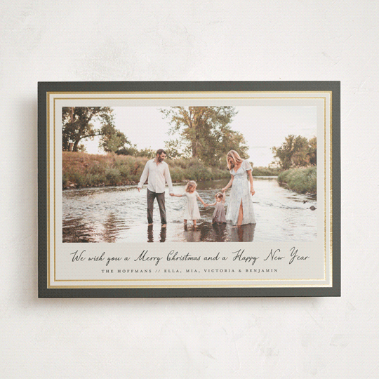 "Oasis" - Holiday Cards in Olive by Petra Kern - Front