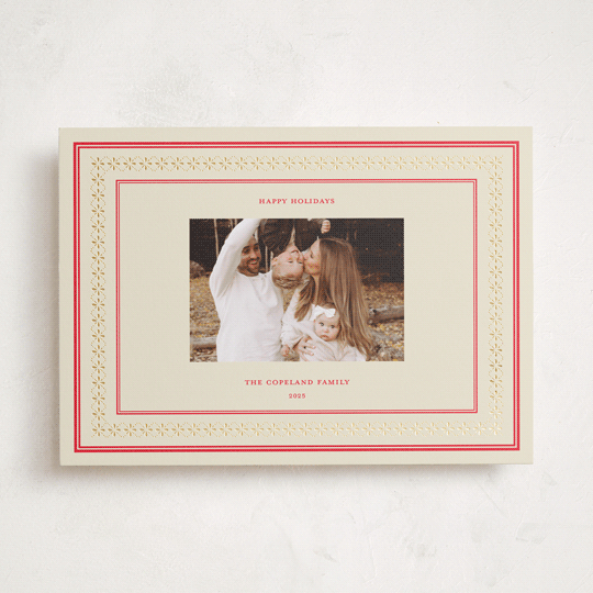 "Christmas Sweater Border" - Holiday Cards in Crimson by Jen Ramsey - Front