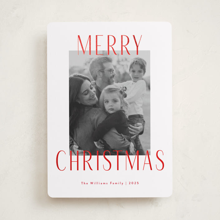 "Merry Statement" - Holiday Cards in Peppermint by Kacey Kendrick Wagner - Front