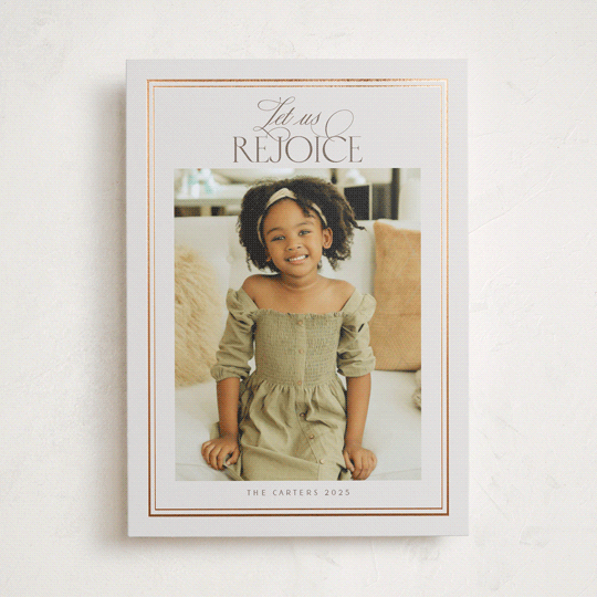 "Classic" - Holiday Cards in Putty by Nicole Walsh - Front