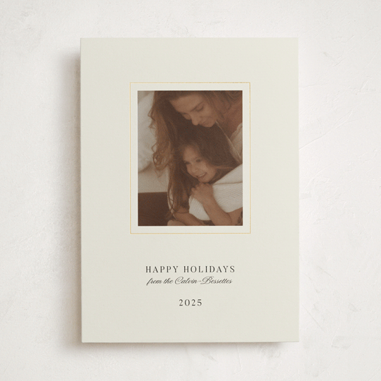 "gold frame" - Holiday Cards in Milk by Claire - Front