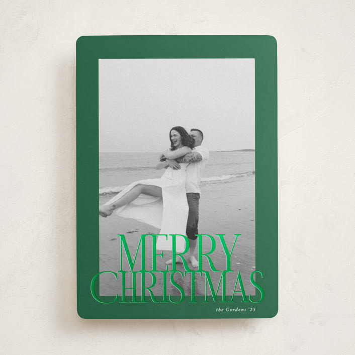 "The Bold Border" - Holiday Cards in Pine by Brianne Larsen - Front