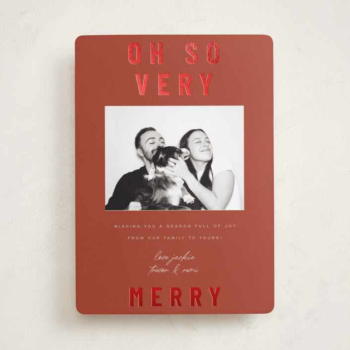 "Oh So Very Merry" - Holiday Cards in Holly by Sierra Lee - Front