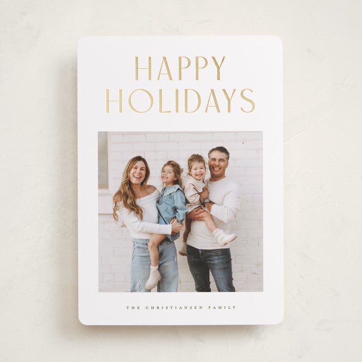 "Slate" - Holiday Cards in Sugar by Wildfield Paper Co - Front