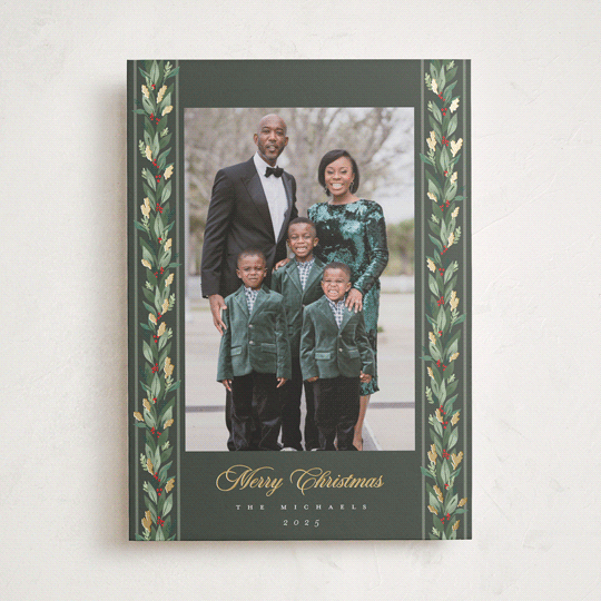 "evergreen garlands" - Holiday Cards in Juniper by Rebecca Durflinger - Front