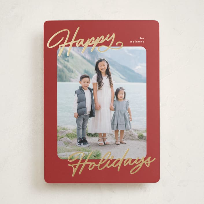 "the classic" - Holiday Cards in Holly by Pixel and Hank - Front