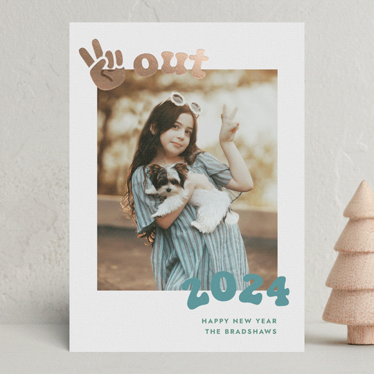 "peace out" - Holiday Cards in Ocean by Megan Davis - Front