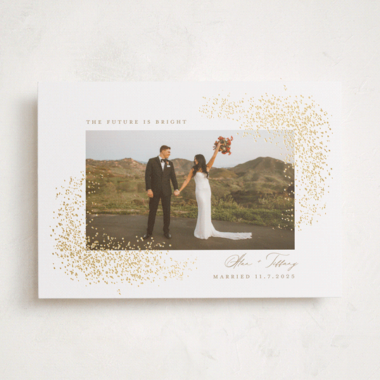 "Glitter" - Holiday Cards in Golden by Jessica Williams - Front