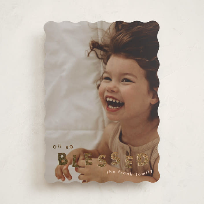 "oh so blessed" - Holiday Cards in Winter Rose by Ellen Schlegelmilch - Front