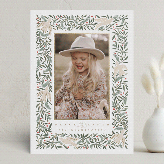 "Dove of Peace" - Holiday Cards in Dove by Leah Bisch - Front