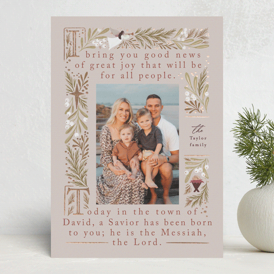 "Bible story" - Holiday Cards in Peony by Alethea and Ruth - Front