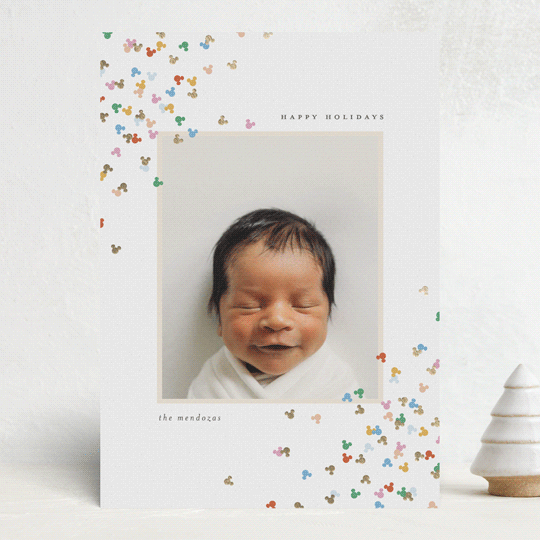 "mickey confetti corners" - Holiday Cards in Snow by Ellen Schlegelmilch - Front