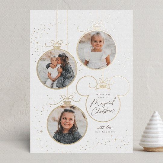 "BAUBLES" - Holiday Cards in Snow by Everett Paper Goods - Front