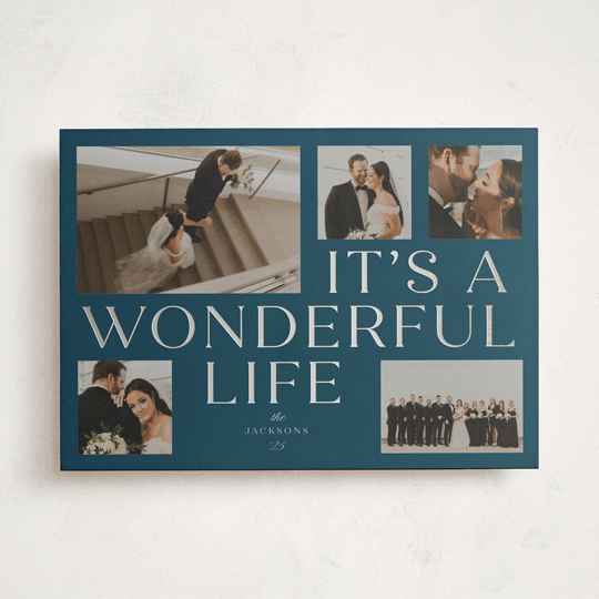 "It's A Wonderful Life" - Holiday Cards in Midnight by Paula Pecevich - Front