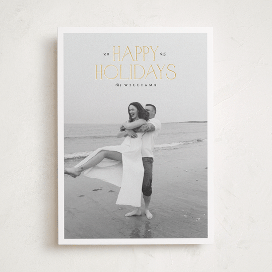 "headline" - Holiday Cards in Snow by Carolyn Nicks - Front