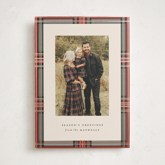 "Highland Holiday" - Holiday Cards in Antique by Olivia Kanaley Inman - Front