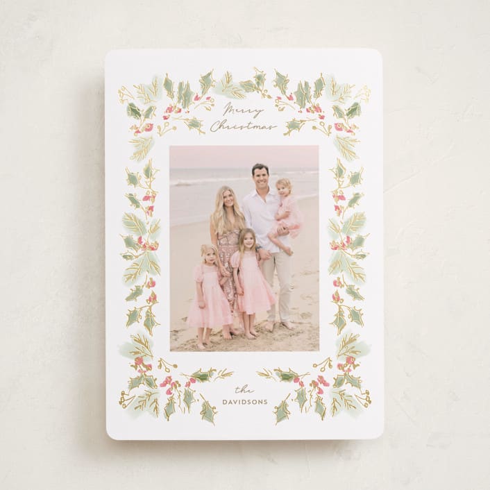 "sketched winter botanicals" - Holiday Cards in Snow by Rebecca Durflinger - Front