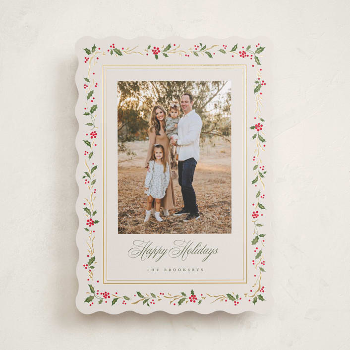 "Hawthorne" - Holiday Cards in Cream by Erin L. Wilson - Front