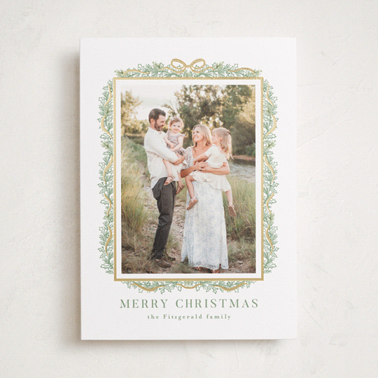 "Linea" - Holiday Cards in Juniper by Petra Kern - Front