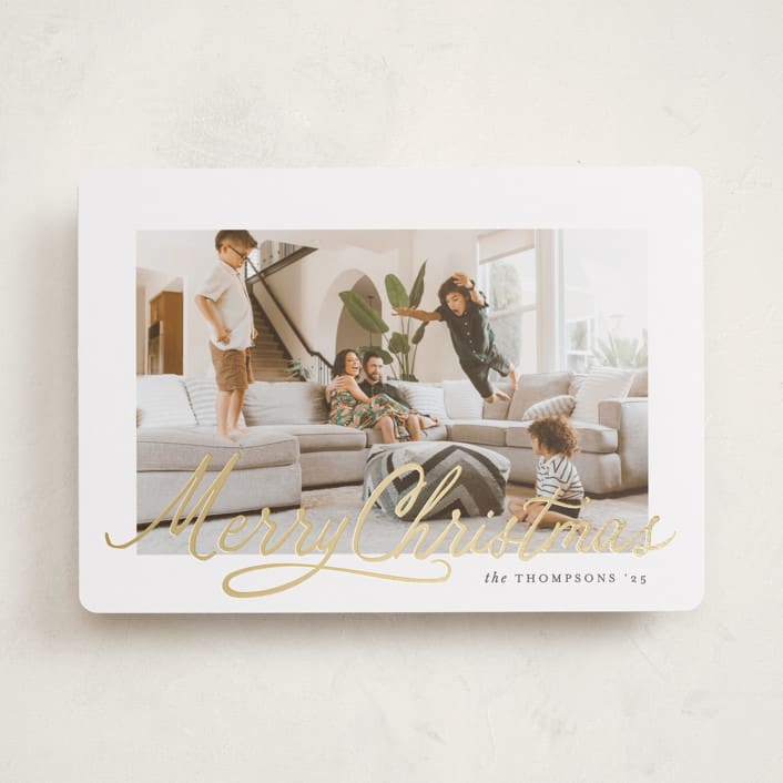 "Classic Christmas Script" - Holiday Cards in Snowdrift by Karidy Walker - Front