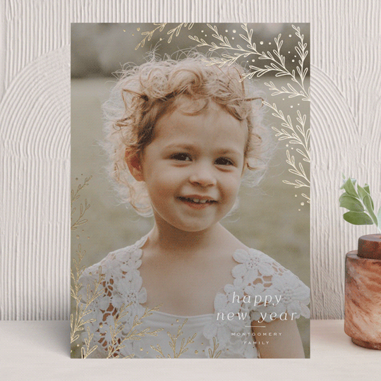 "Chamomile" - Holiday Cards in Glisten by Wildfield Paper Co - Front