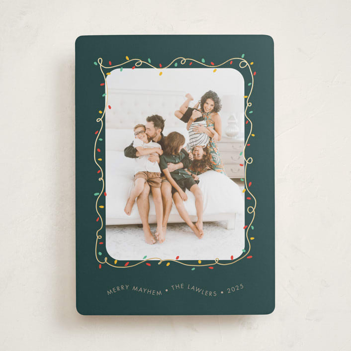 "Crazy Lights" - Holiday Cards in Forest by Holly Whitcomb - Front