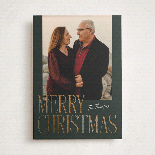 "Merry Stack" - Holiday Cards in Evergreen by Ekko Studio - Front