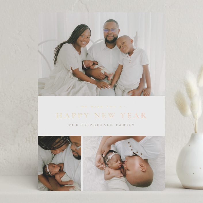 "Quartzite" - Holiday Cards in Eggnog by Wildfield Paper Co - Front