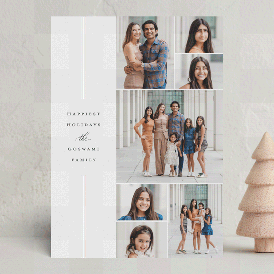"Signature Stripes" - Holiday Cards in Snow by Jessica Williams - Front