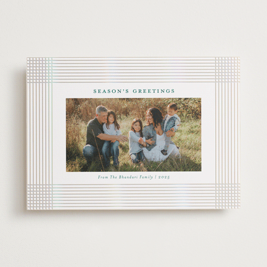 "Holiday Ribbon" - Holiday Cards in Juniper by Meggy Masters - Front
