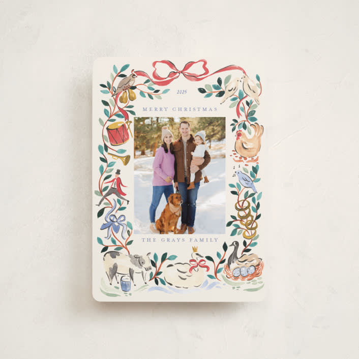 "12 days of christmas" - Holiday Cards in Holly Berry by Sarah Knight - Front