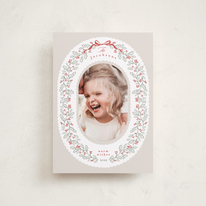 "Chantilly" - Holiday Cards in Dove by Karidy Walker - Front