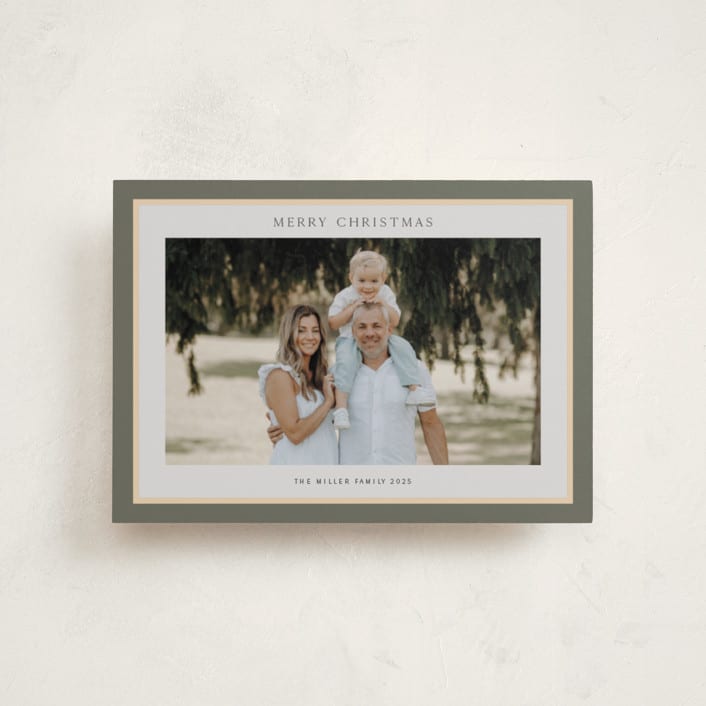 "Frame" - Holiday Cards in Sage by Nicole Walsh - Front