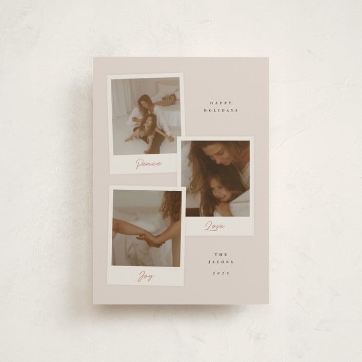 "polaroid trio" - Holiday Cards in Cookie Dough by Adelyn T. - Front