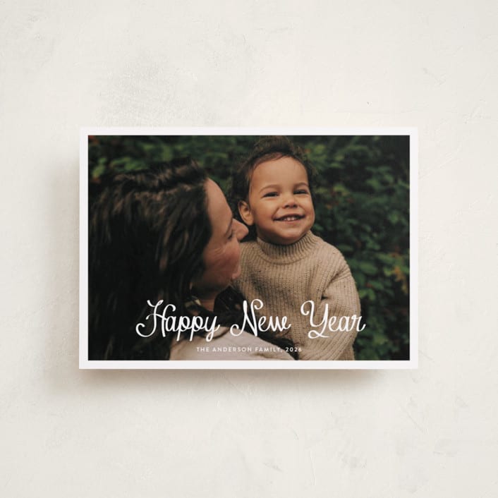"cursive bottom" - Holiday Cards in Winter by Cass Loh - Front