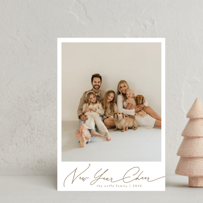 "siena" - Holiday Cards in Golden Biscuit by Tamara Hilje - Front