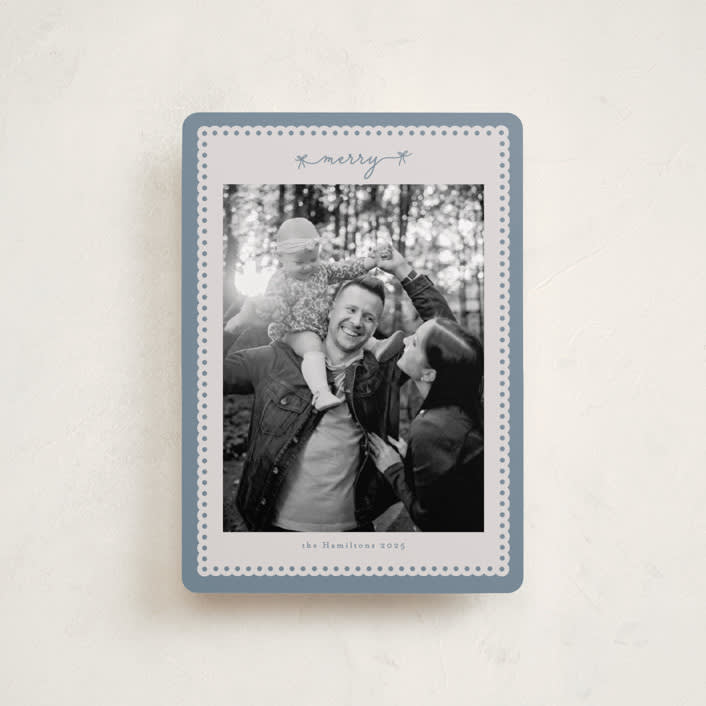 "Merry Bows" - Holiday Cards in Sky by Nicole Walsh - Front
