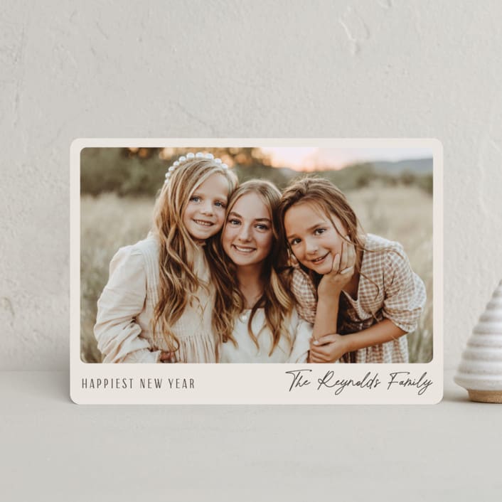 "Simply Framed" - Holiday Cards in Ivory by Hooray Creative - Front