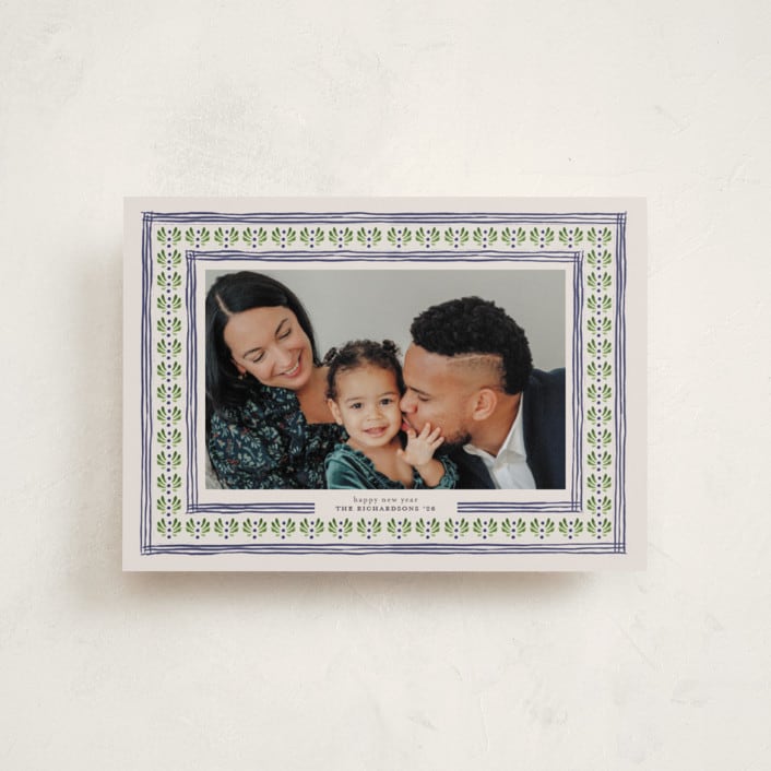 "Little Details" - Holiday Cards in Navy by Claudia Orengo - Front