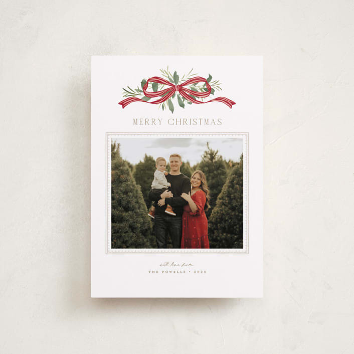"Greenery Swag" - Holiday Cards in Santa by Everett Paper Goods - Front