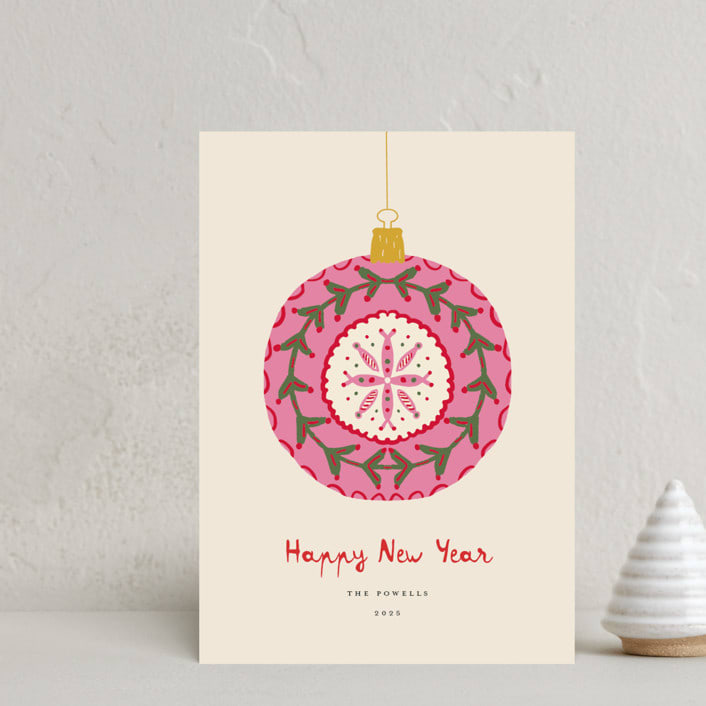 "Vintage Christmas Ornament" - Holiday Cards in Vanilla by Erika Firm - Front