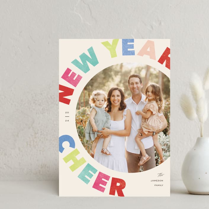 "Merry-go-round" - Holiday Cards in Neon by Pixel and Hank - Front