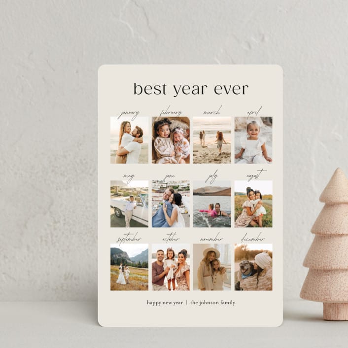 "Best Year" - Holiday Cards in Crêpe by Olivia Williams - Front