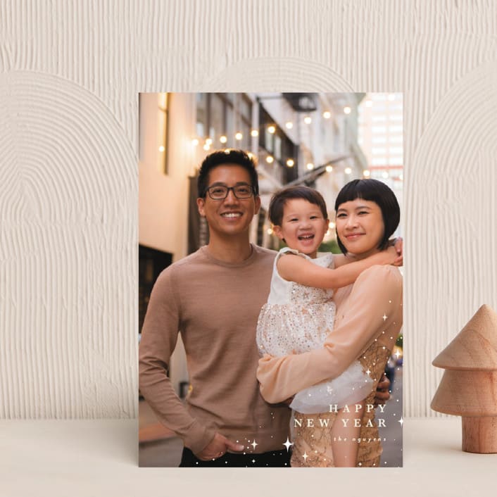 "Flurries" - Holiday Cards in Cream by Pixel and Hank - Front